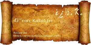 Áron Katalin névjegykártya