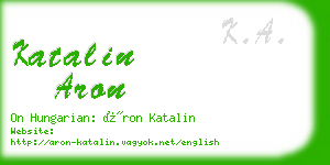 katalin aron business card